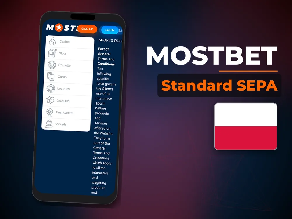mostbet - Standard SEPA